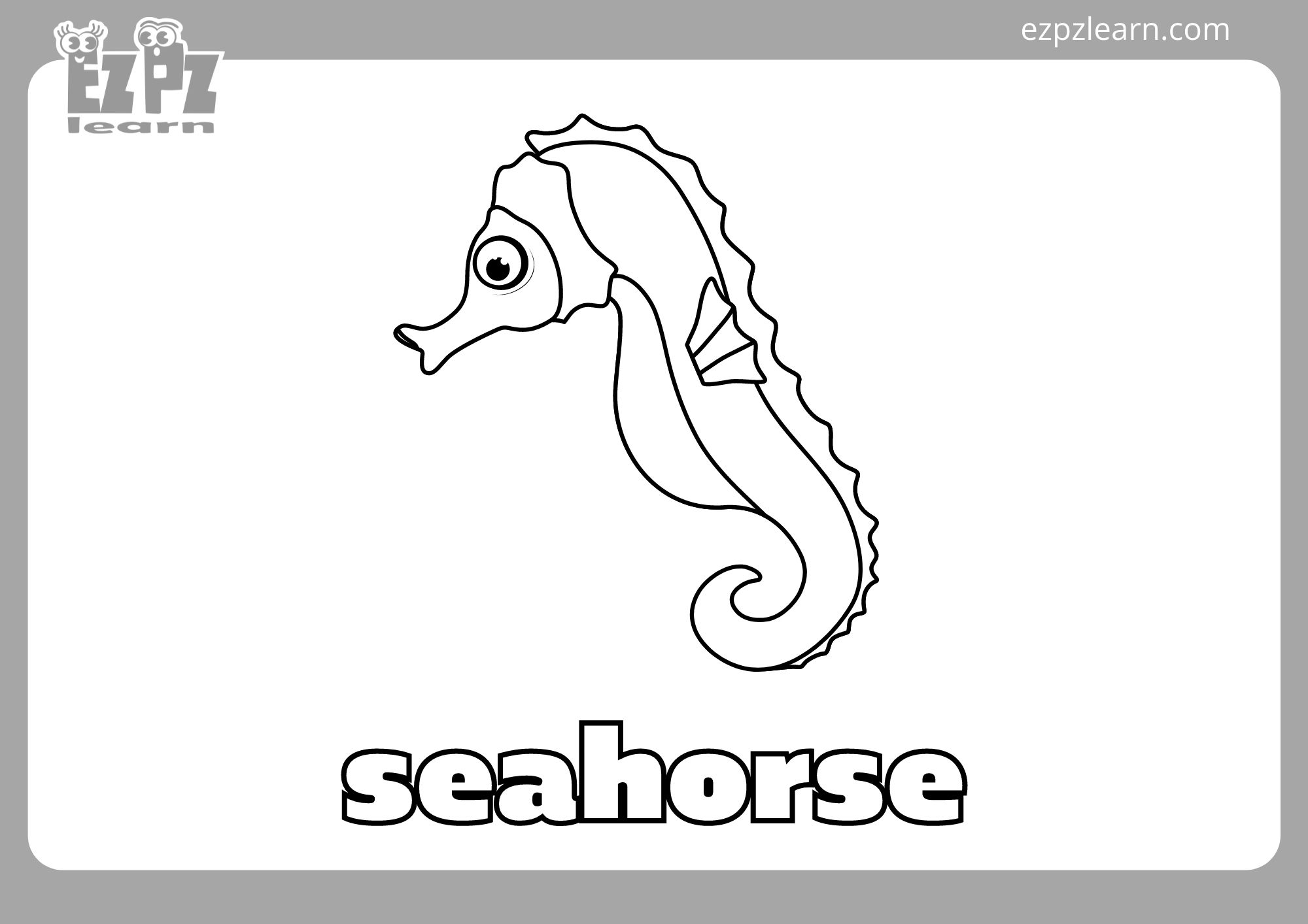 Sea Creatures - Ezpzlearn.com
